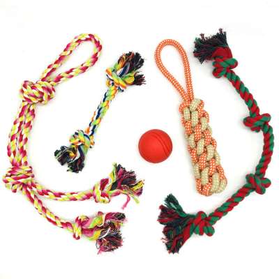 Factory Wholesale Pet Products nearly indestructible dog toys aggressive chewers-set dog rope toys